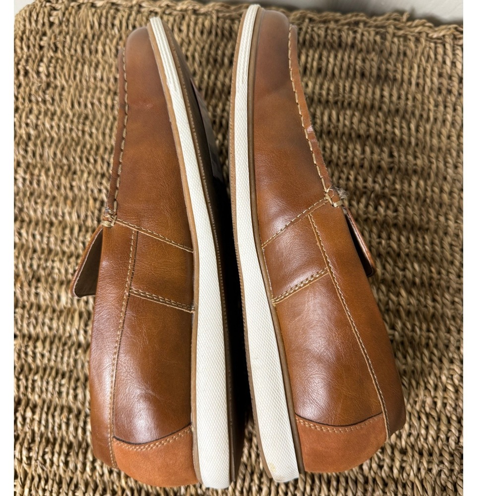 J. Ferrar JF Essex Loafers Mens 8.5M Cognac Brown Slip On Memory Foam Casual - Picture 7 of 9